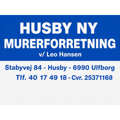 Husby Ny Murerforretning hjemmeside